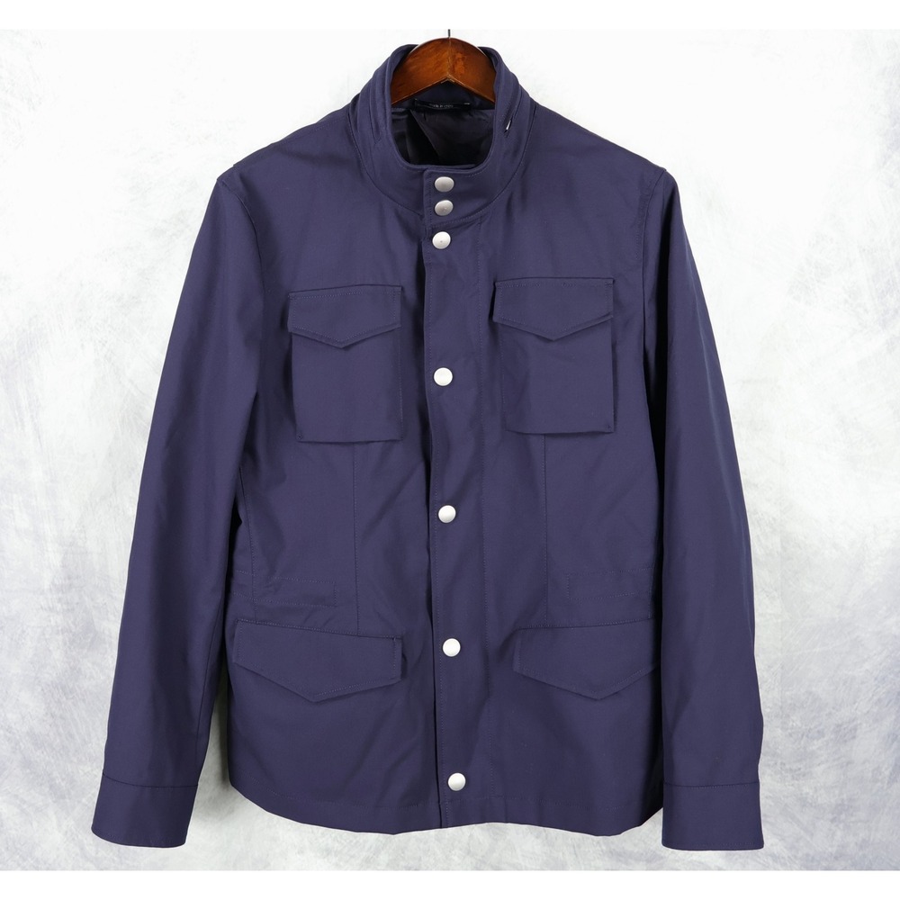 Suitsupply Field Jacket Mens 36 Blue Milford VBC Wool Blend Water-Repellent